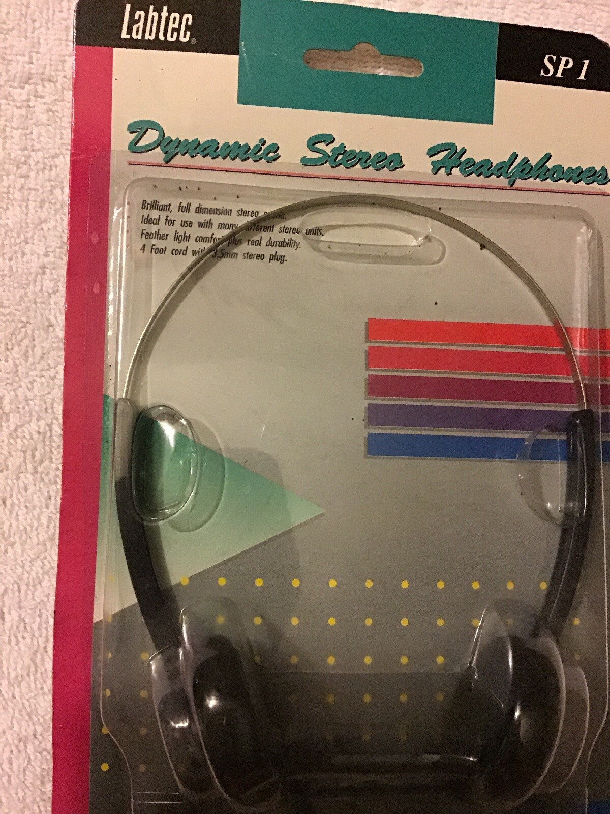 Vintage Dynamic STEREO HEADPHONES. SP1 Labtec
