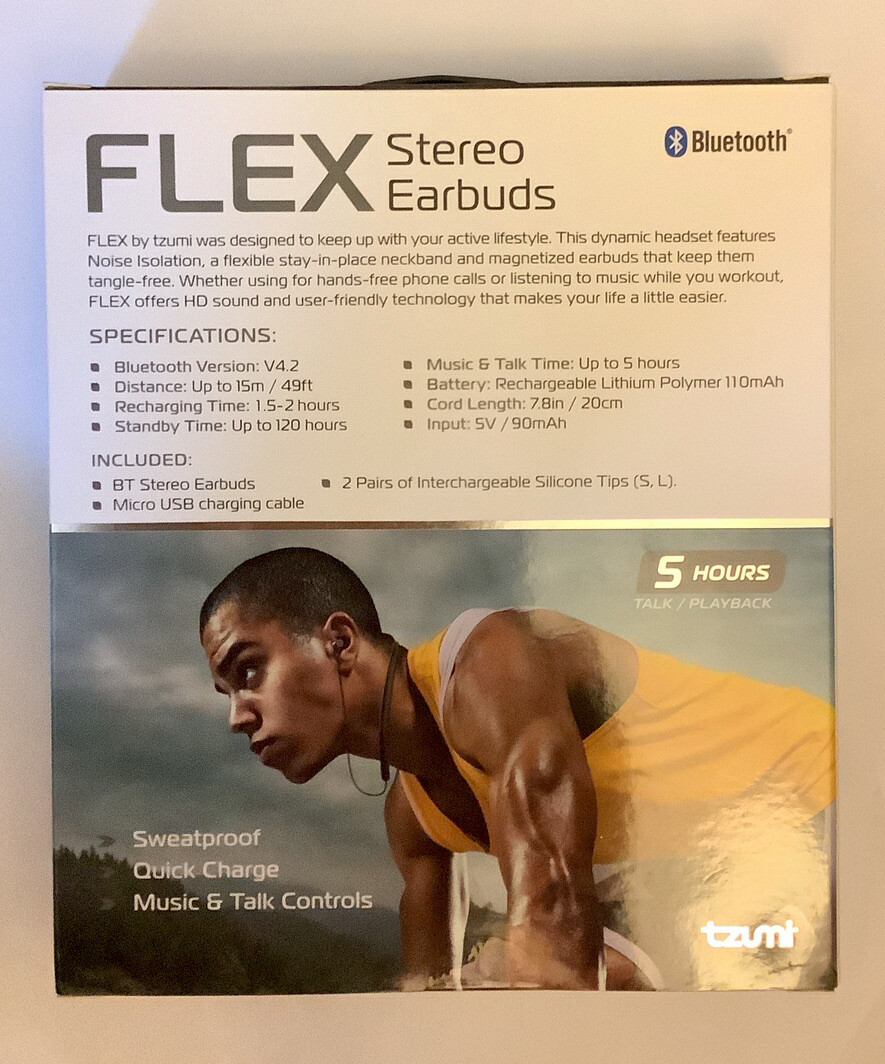 Tzumi Flex Stereo Earbuds Neckband Rose Gold( Bluetooth)