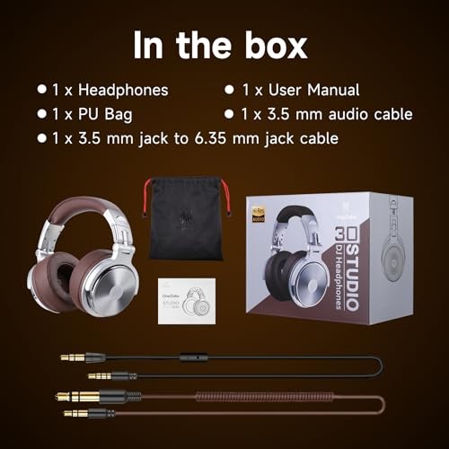 Pro-30 Over Ear Headphone, Wired Premium Stereo Sound Headsets with 50mm
