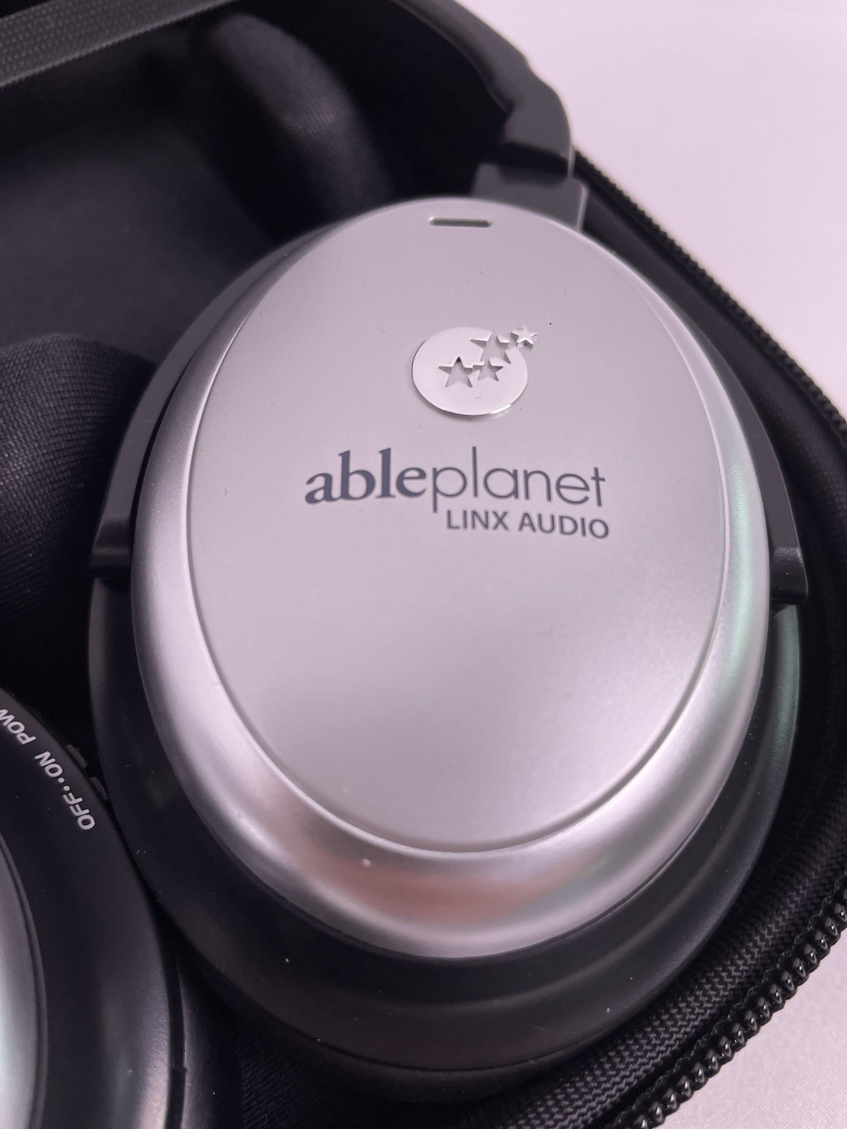 Able Planet Linx Audio Over-Ear Headphones w/ Hard Case Cable & Airplane Adapter