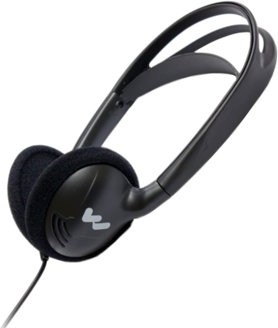 HED 027 Heavy-Duty Folding Mono Headphones, Adult Size, 100Mw Max Power Input, 3