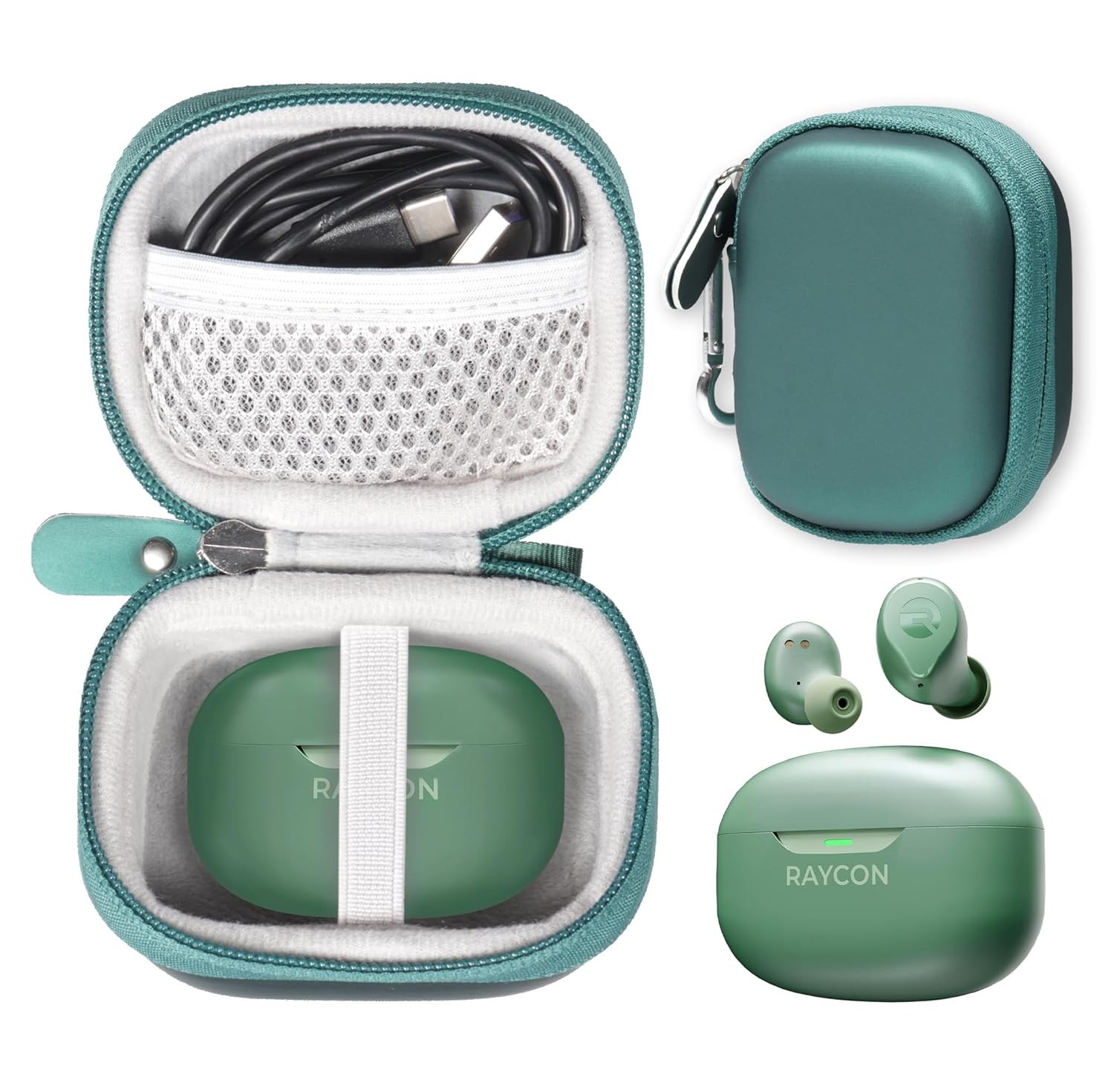 Raycon Everyday Earbuds Case Green In-Ear Wireless Fitness Earbuds Protection