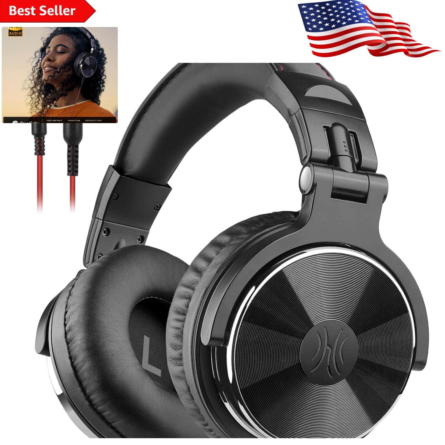 Premium Wired Over-Ear Headphones with Neodymium Drivers – Studio Quality Sound