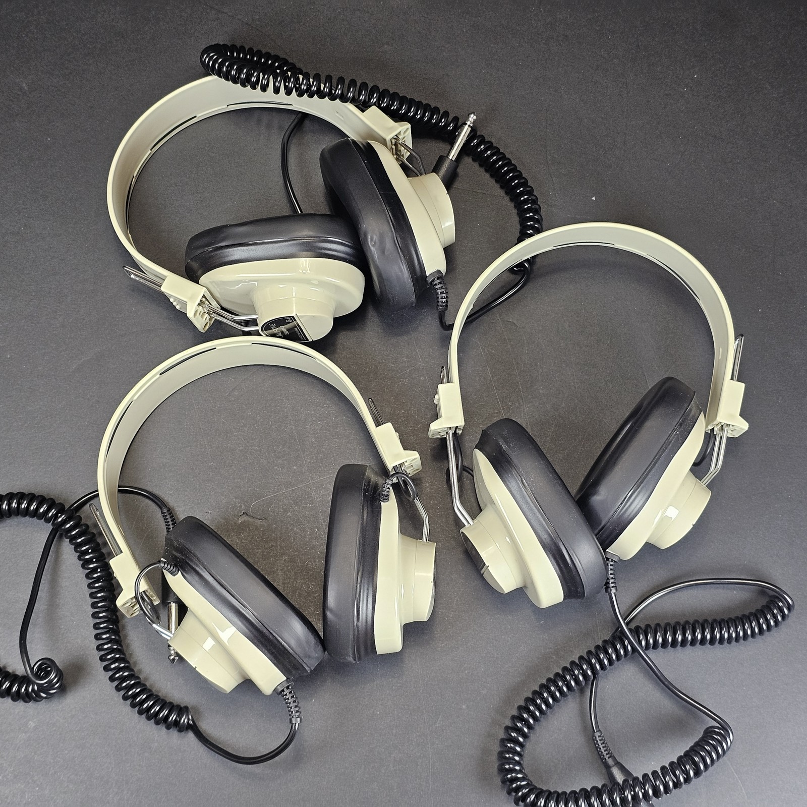 Lot of 3 Califone 2924AV-P Wired Over-Ear Headphones 1/4″ Plug Classroom Lab