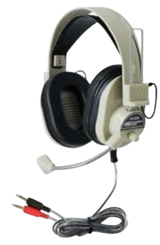 (Lot of 3) HB Hamilton Buhl HA-66M Headphones with Gooseneck Microphone