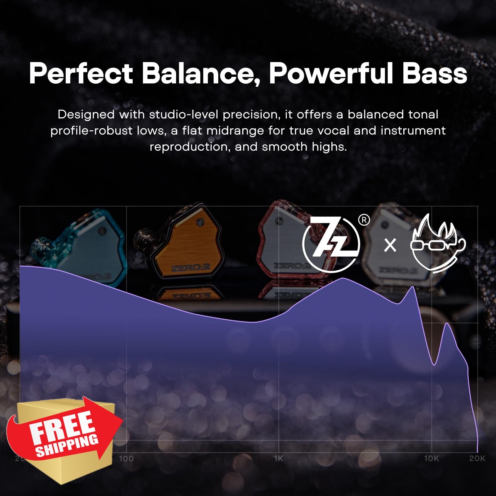 HIFIXAUDIO 7Hz Zero:2 IEM Earbuds, 10mm Dynamic Driver, HiFi Wired (Silver Mic)