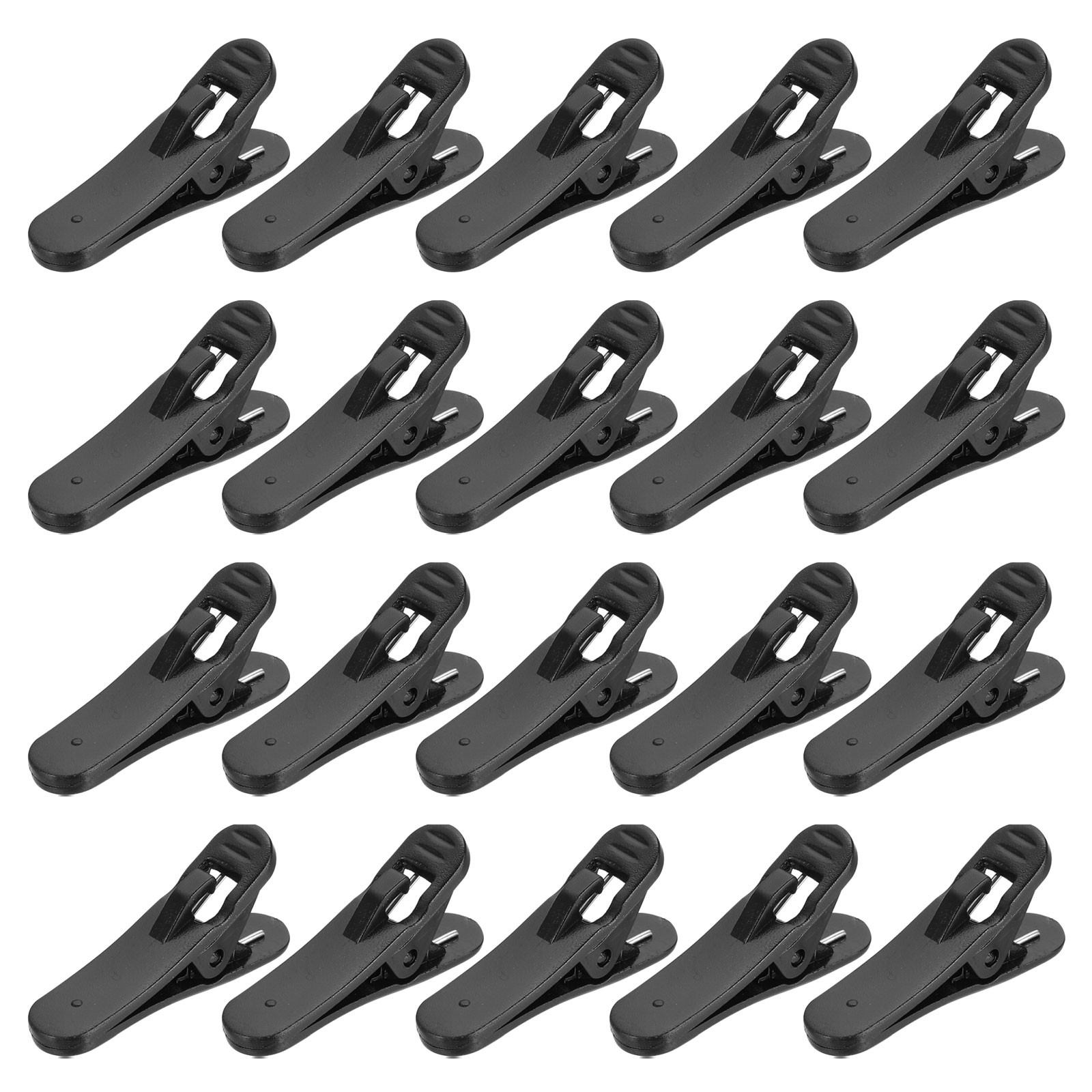 20 Pcs Headphone Wire Clip 1.3″x0.31″x0.53″ Black