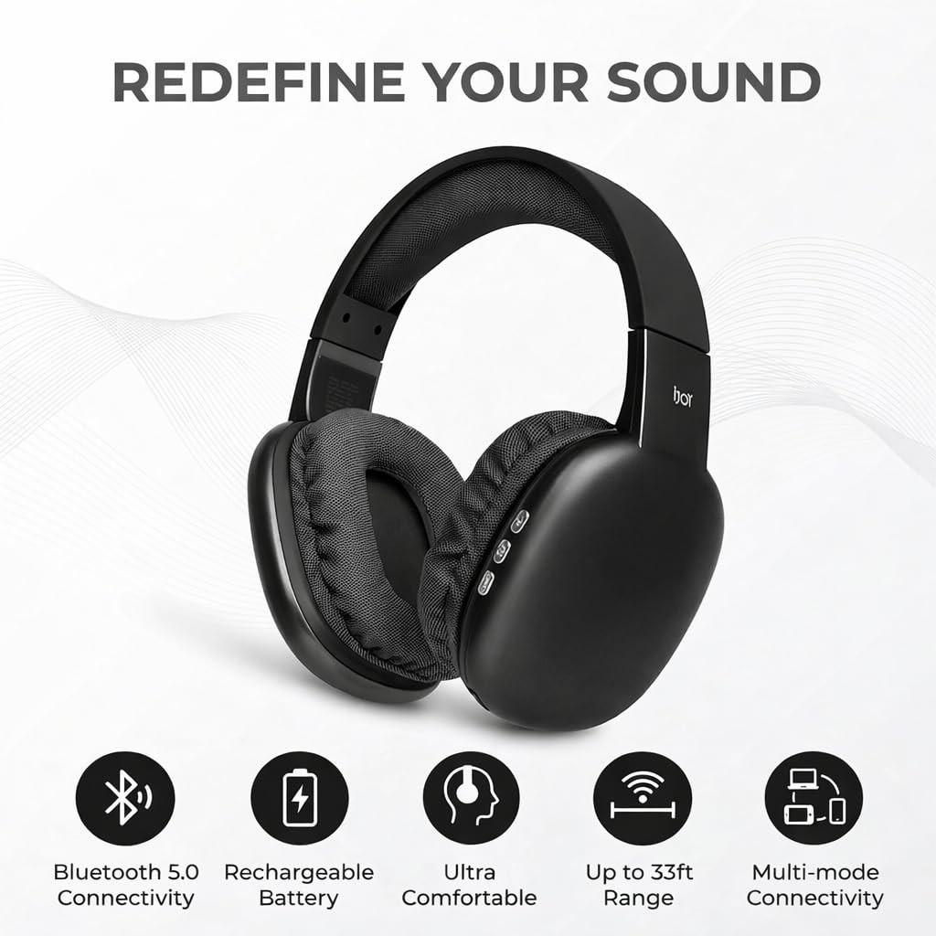 iJoy Ultra Wireless Headphones with Microphone- Rechargeable Assorted Colors