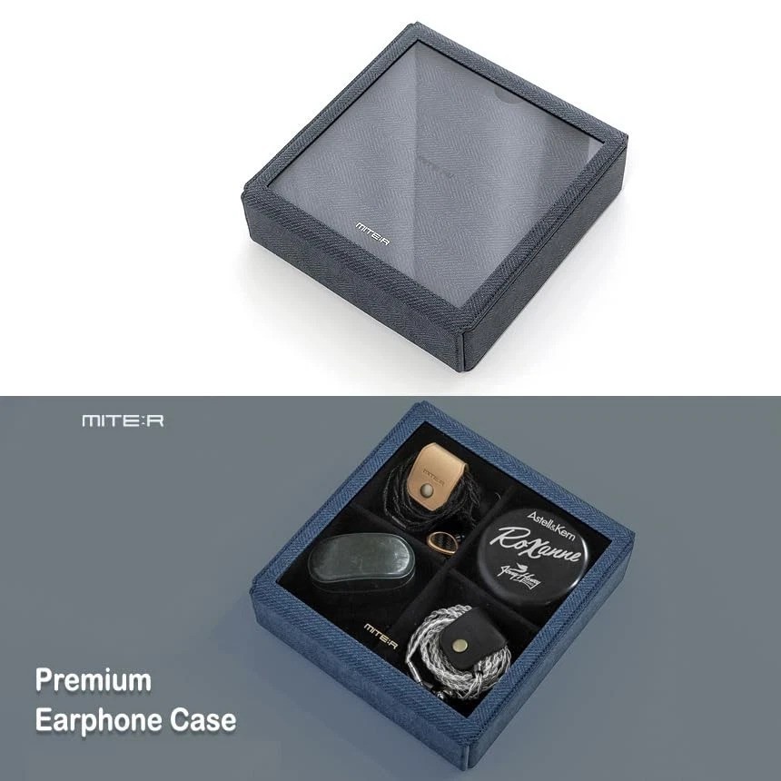 Handmade Acrylic Carrying Case for IEM Earphones & Digital Audio Players – Blue
