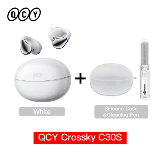 QCY Crossky C30S Open Ear Earbuds LDAC Bluetooth 6.0 Sports Clip