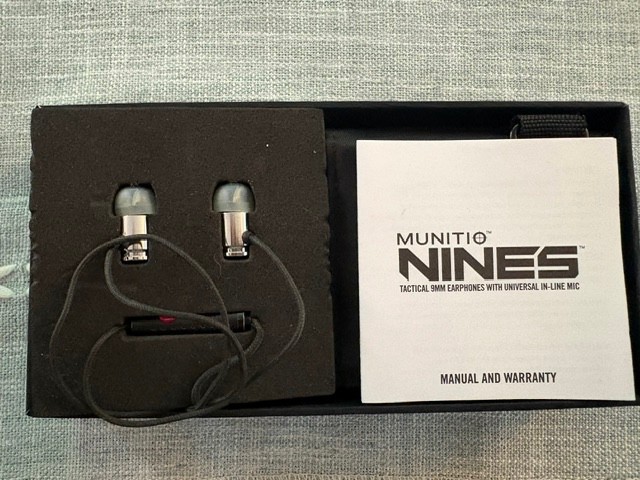Munitio Nines Tactical 9mm Earphones with in-line Mic
