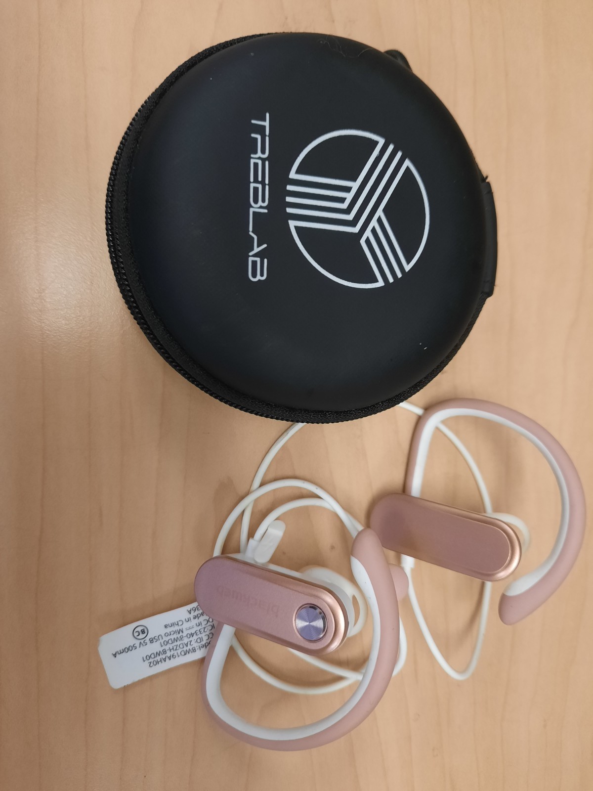 Blackweb Over-the-Ear Bluetooth Headphones Microphone Rose Gold