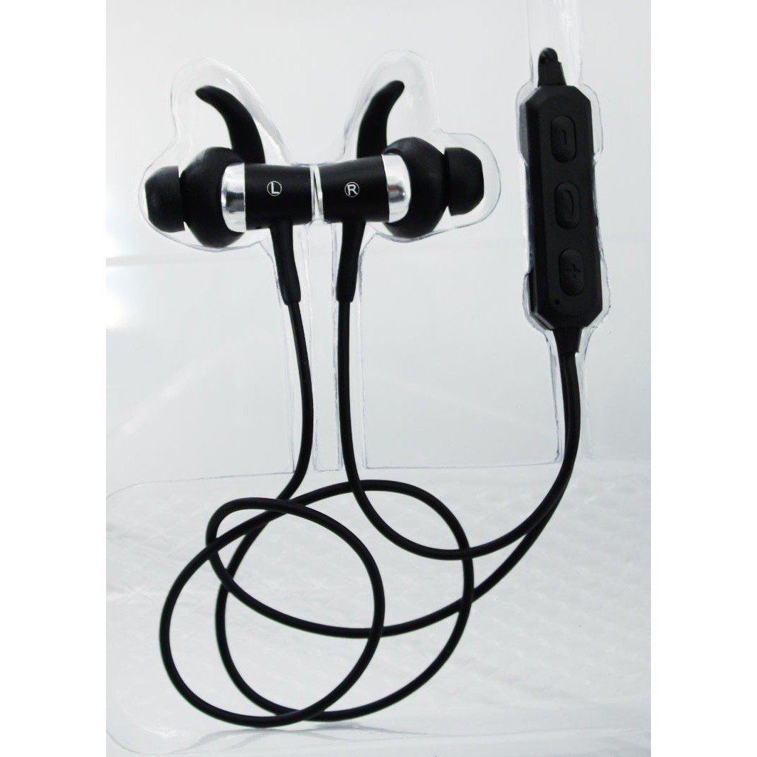 Micro.CC Sport Wireless Headphones Bluetooth 4.1 In-Ear Earbuds Black