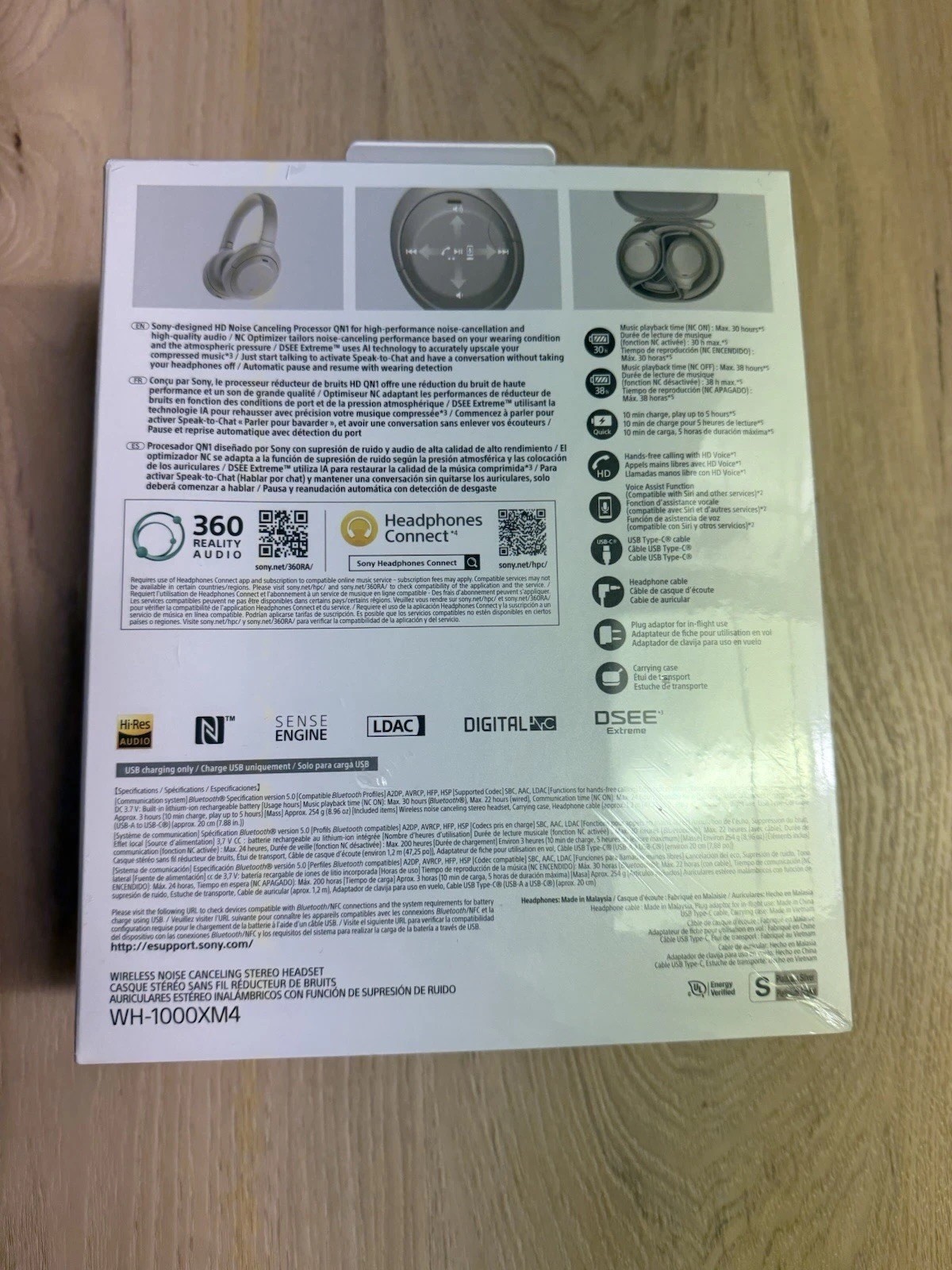 Sony WH-1000XM4 Wireless Noise Canceling Over-Ear Headphones, Silver