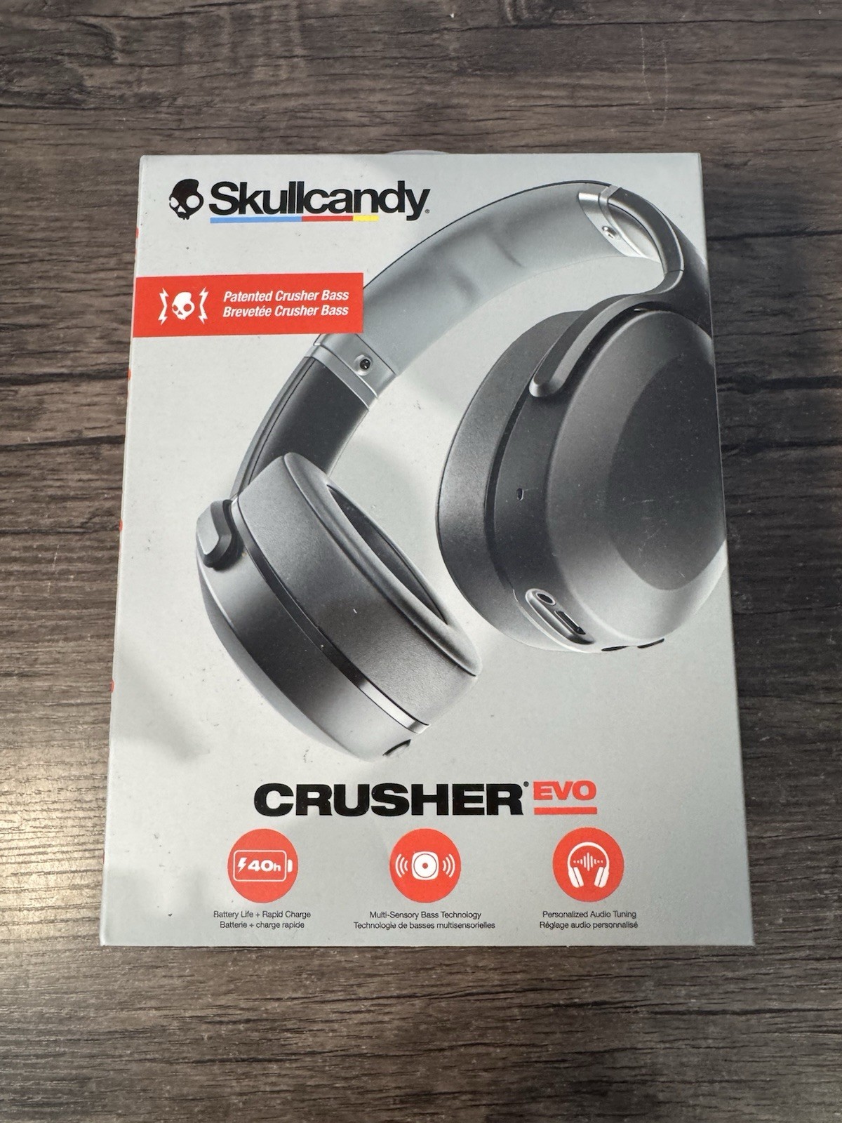 Skullcandy Crusher Evo Wireless Headphones True Black NEW SEALED – Fast Ship