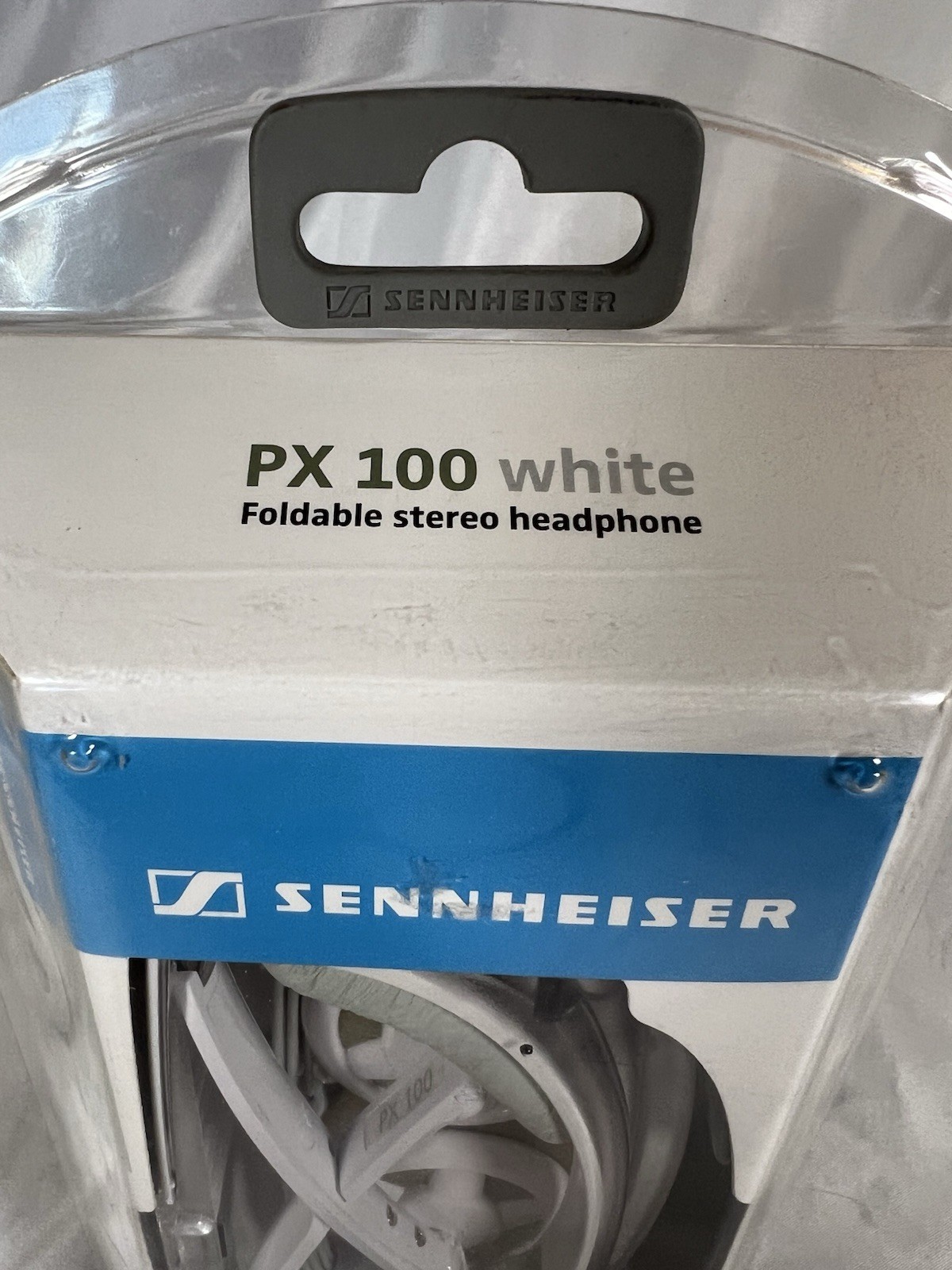 Sennheiser PX100 Stereo Headphones Natural Clear Sound PX 100 White Hi-Fi NEW