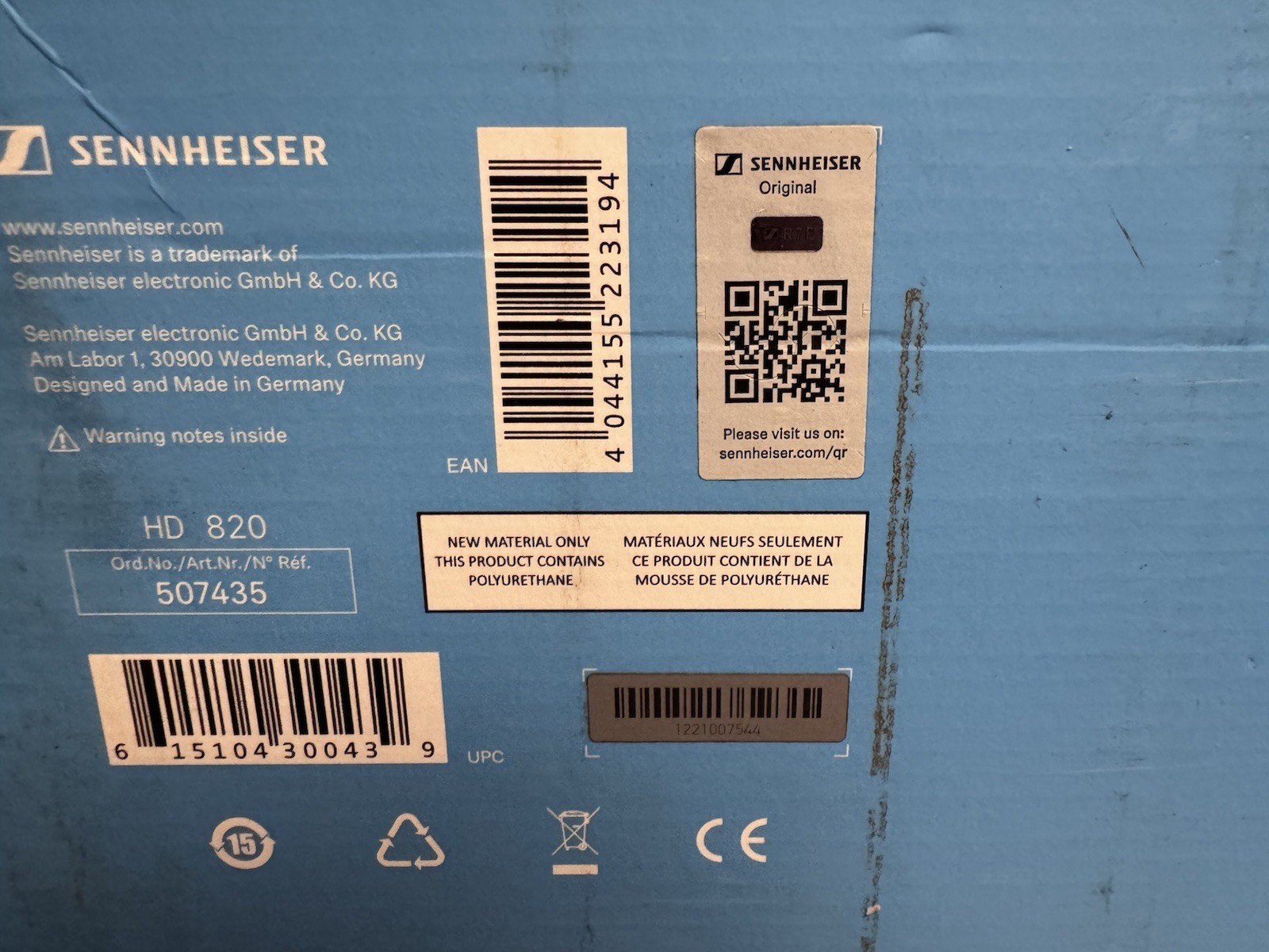 Brand New Sennheiser HD 820 Over-Ear Closed-Back Headphones (Black) New In Box