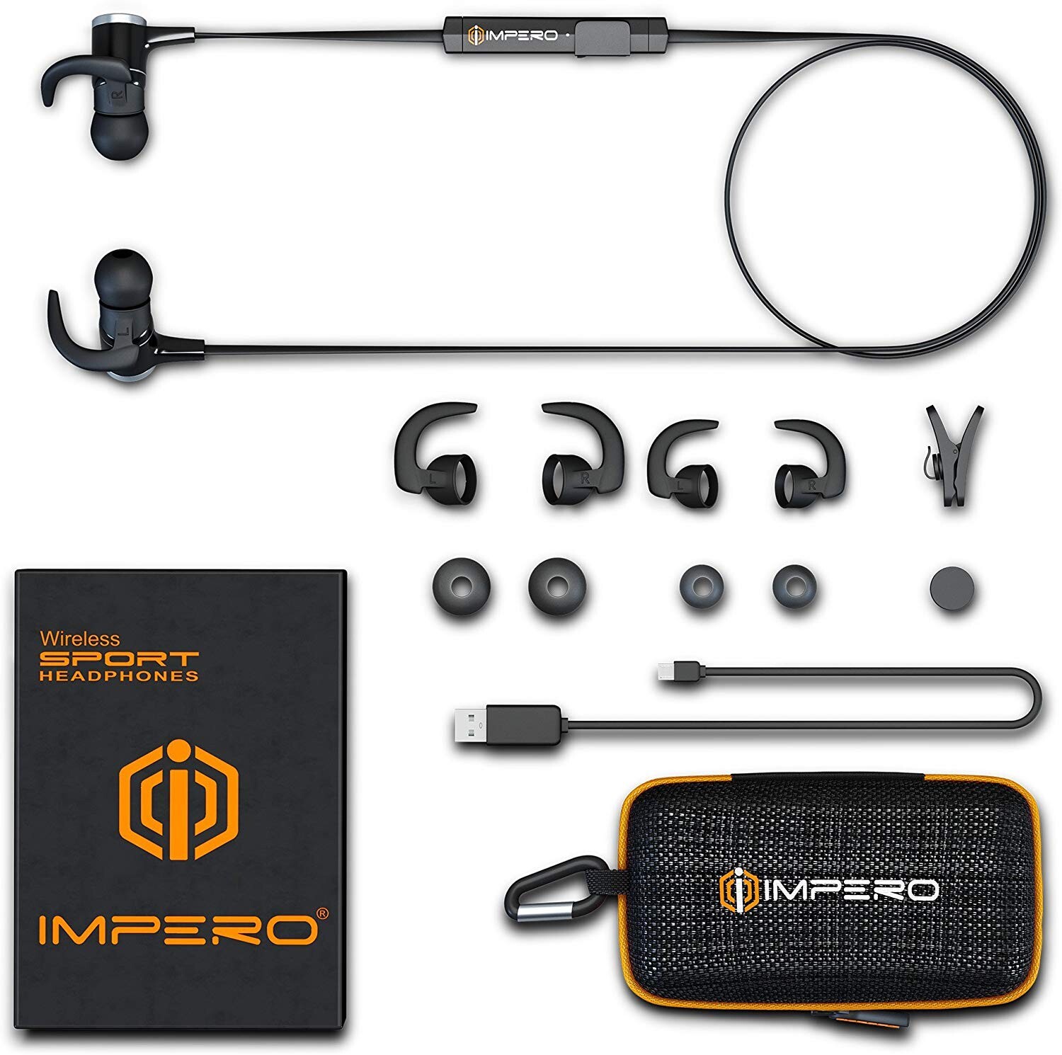 IMPERO Bluetooth Earbuds Wireless Sport Headphones Running Earphones for Workout