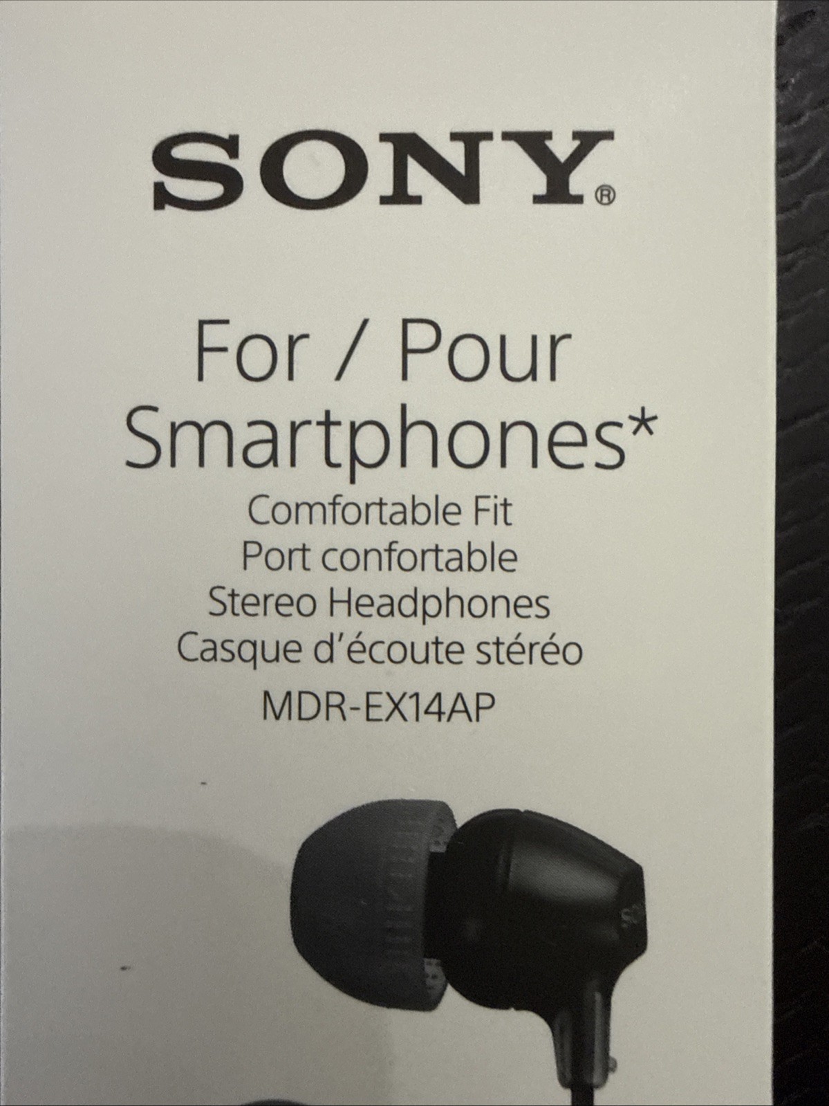 Sony Wired In-Ear Sports Headphones with Microphone MDR-EX14AP Black