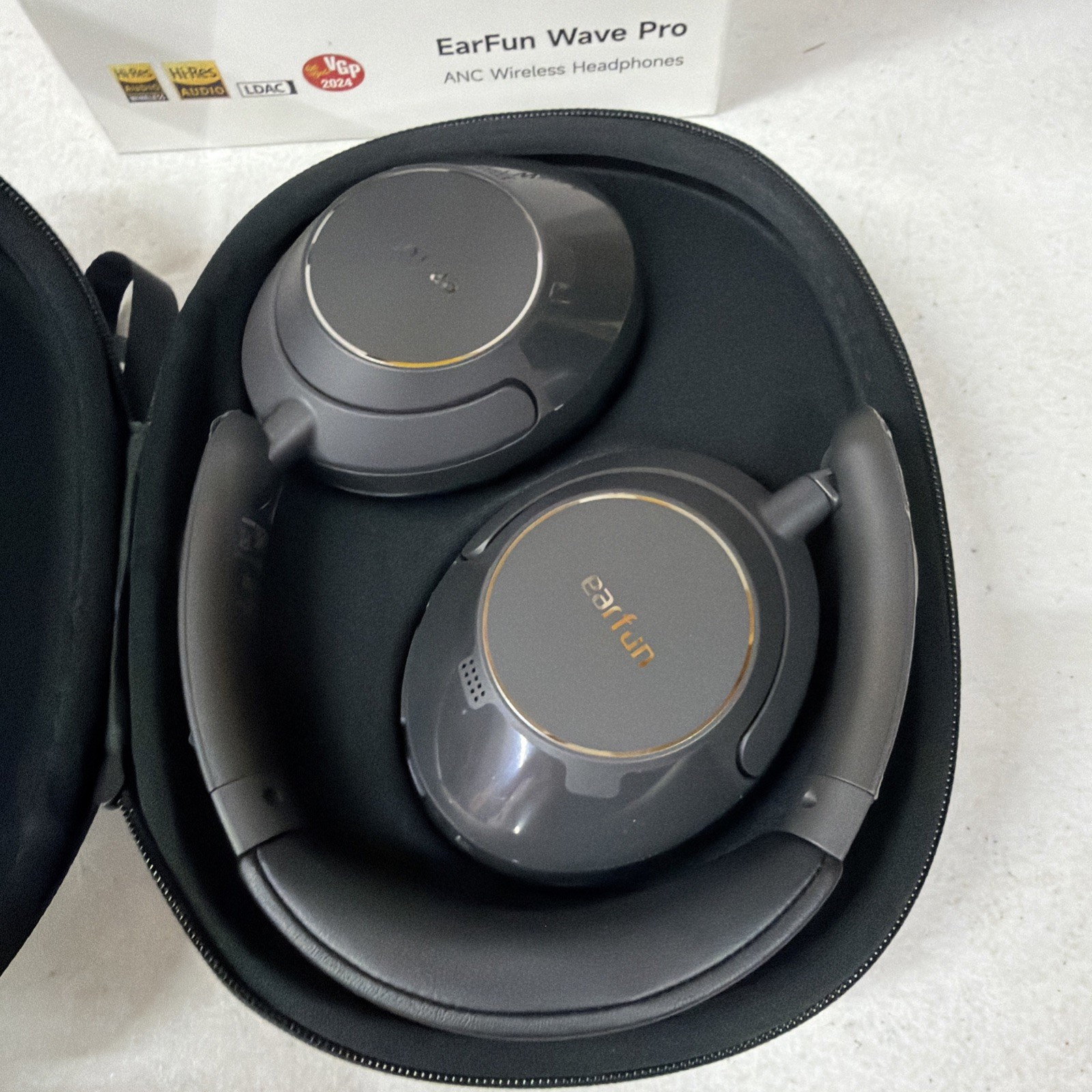 EarFun Wave Pro Active Noise Canceling Headphones Wireless Over Ear Black Hi-Res
