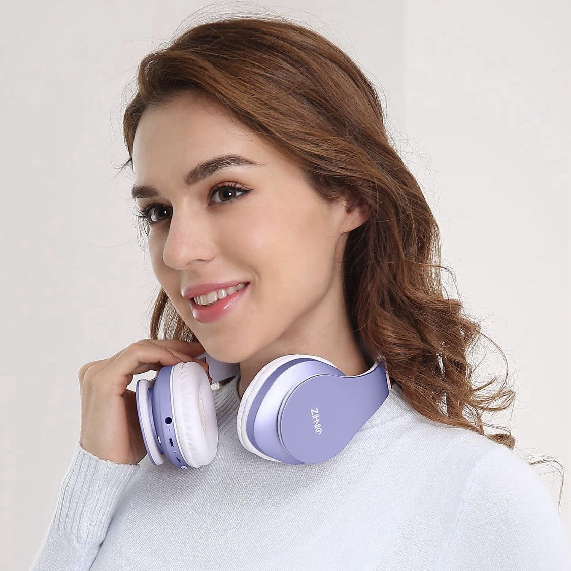 ZIHNIC Bluetooth Headphones Over-Ear, Foldable Wireless and Wired Stereo Headset