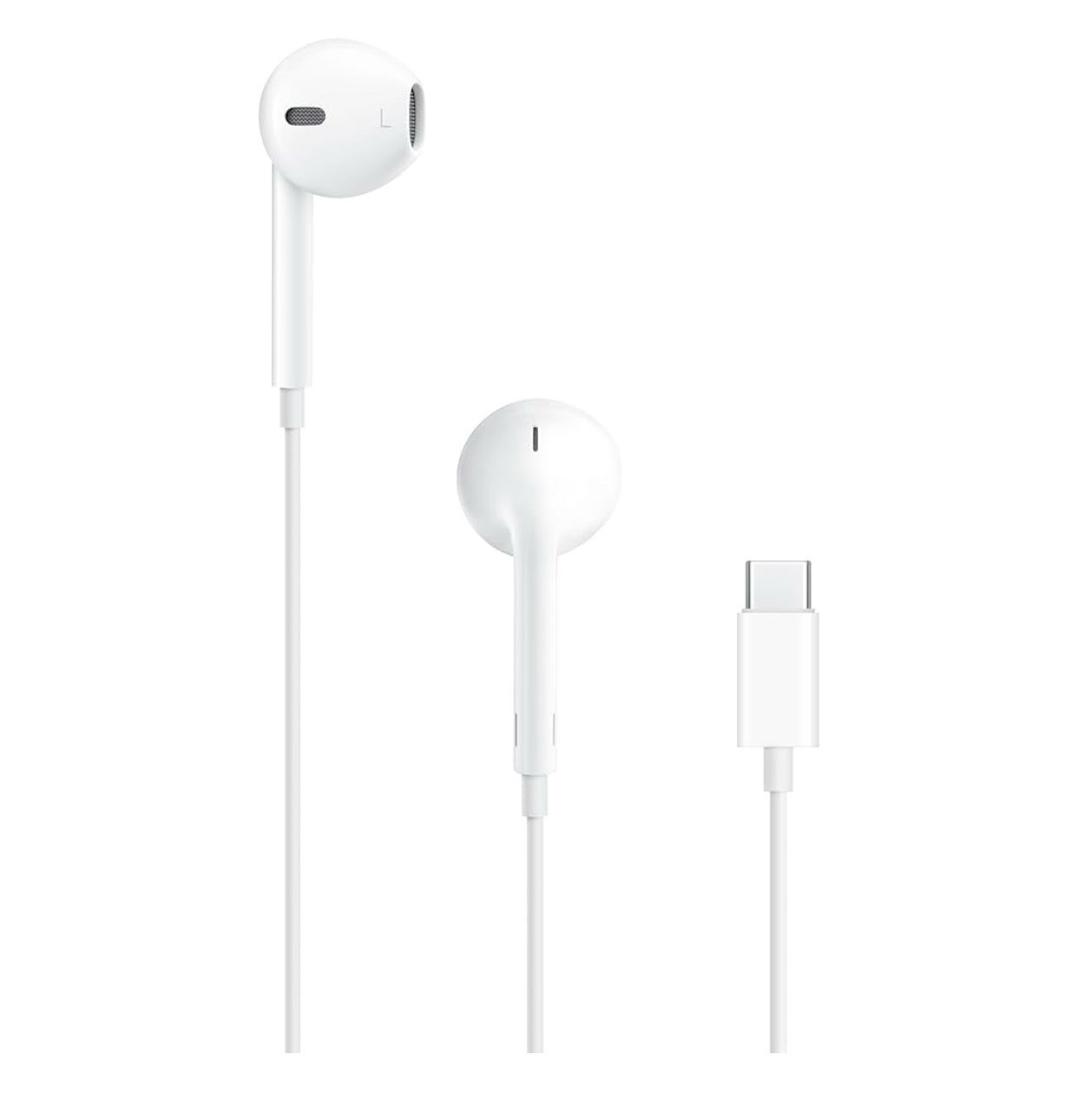 USB-C Wired In-Ear Earbuds, White, Built-In Mic, In-Line Control, Double