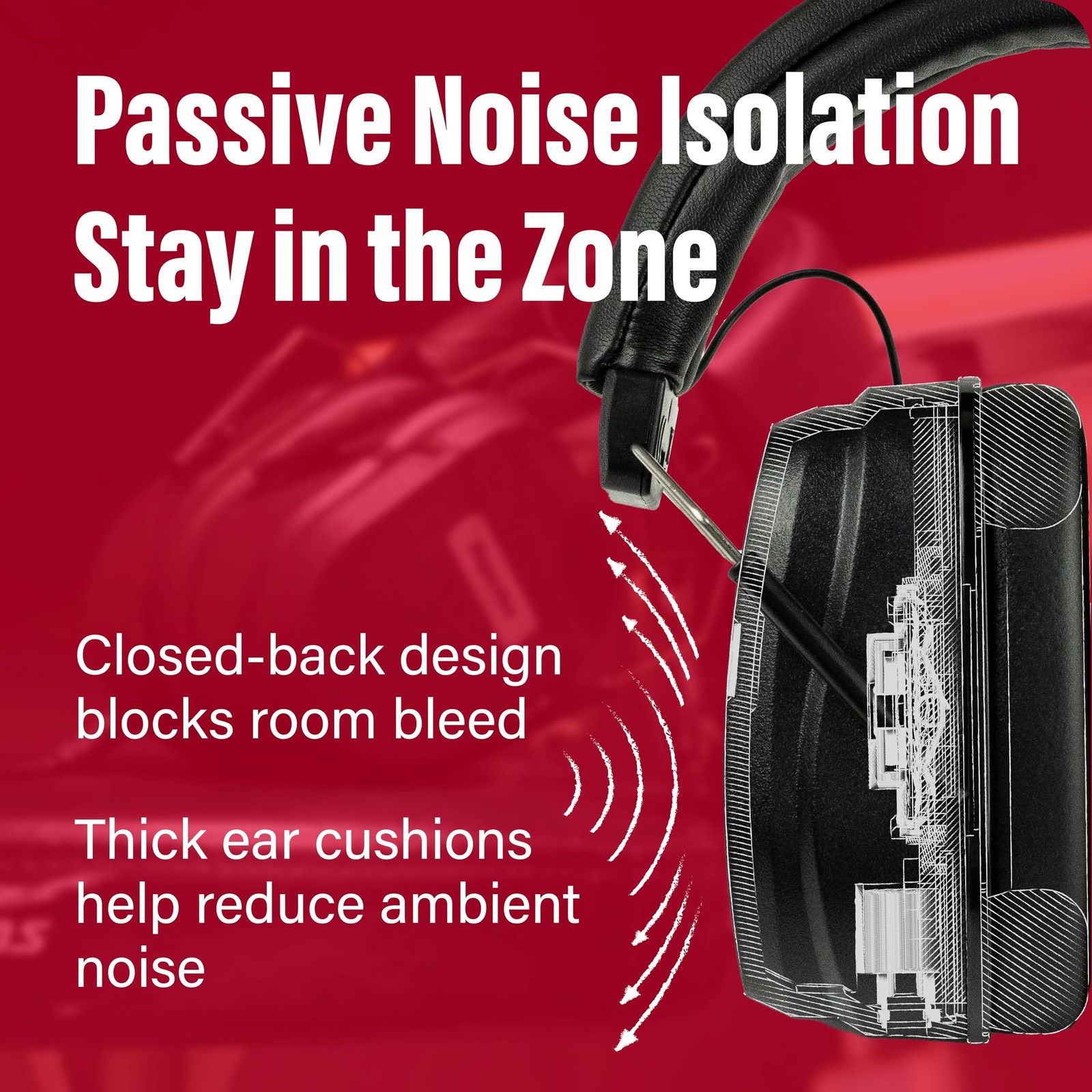 HD667 Professional Drummer Isolation Headphones Wired – 32 Ω Over Ear Headpho…
