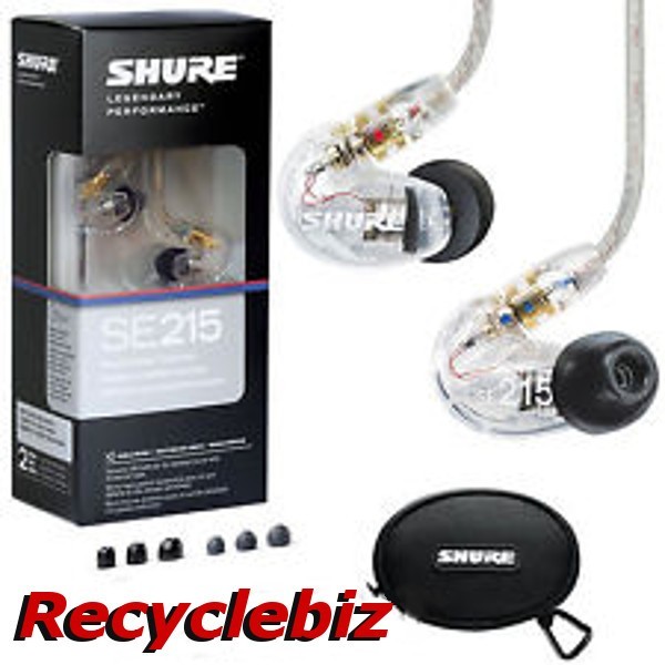 NEW Shure SE215-CL Clear Ear Buds / Earphones Headphones Earbuds Free US 48 Ship