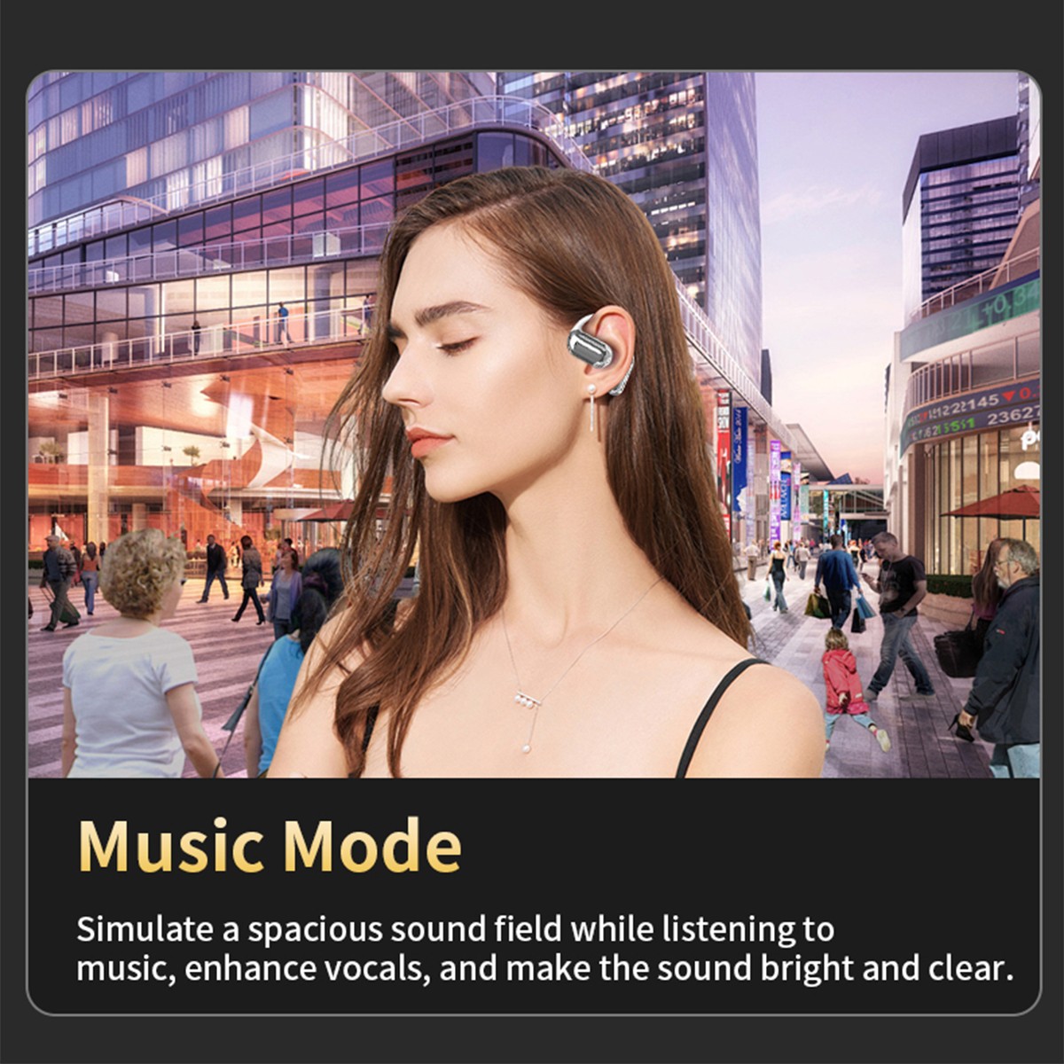 LED Over The Ear Earbuds Xp2 True Wireless Open Noise Cancelling Earphones BT5.4
