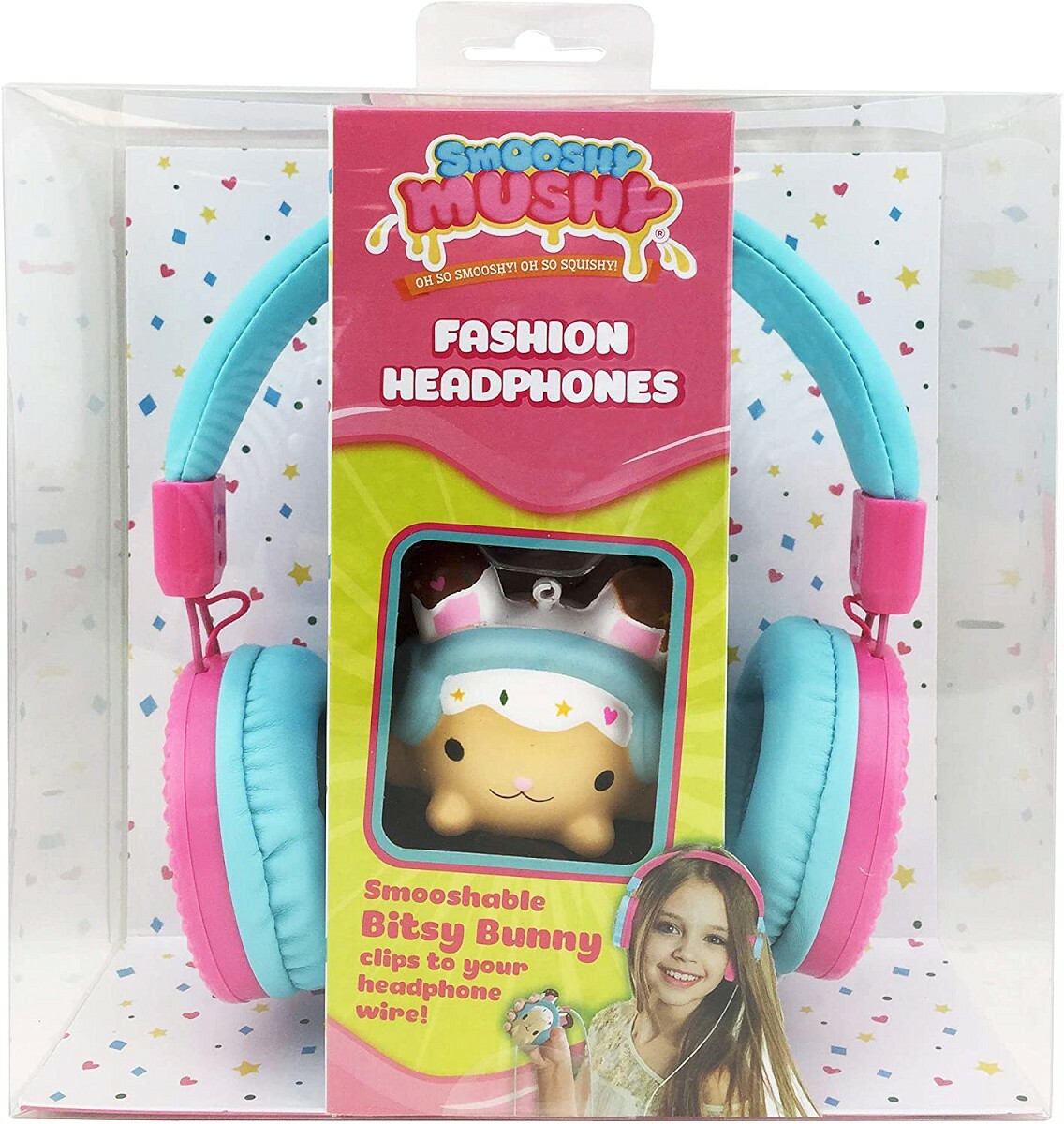 NEW eKids SS-M48B.EXv8 Smooshy Mushy BITSY BUNNY Fashion Over-the-Ear Headphones