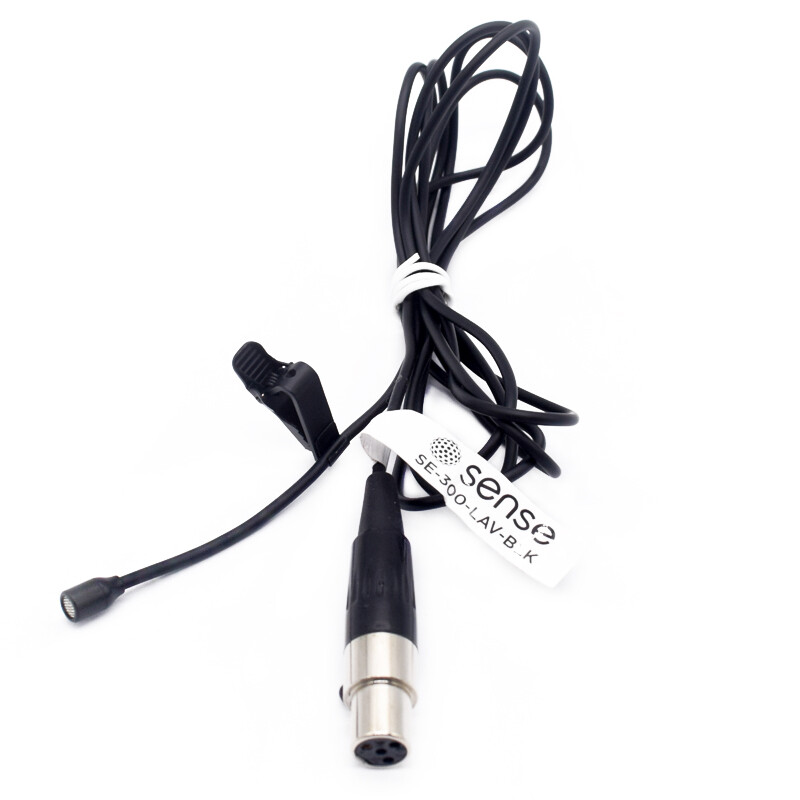 Sense Headset Microphone SE-300-LAV-BLK Single Ear Cilp 1.5M