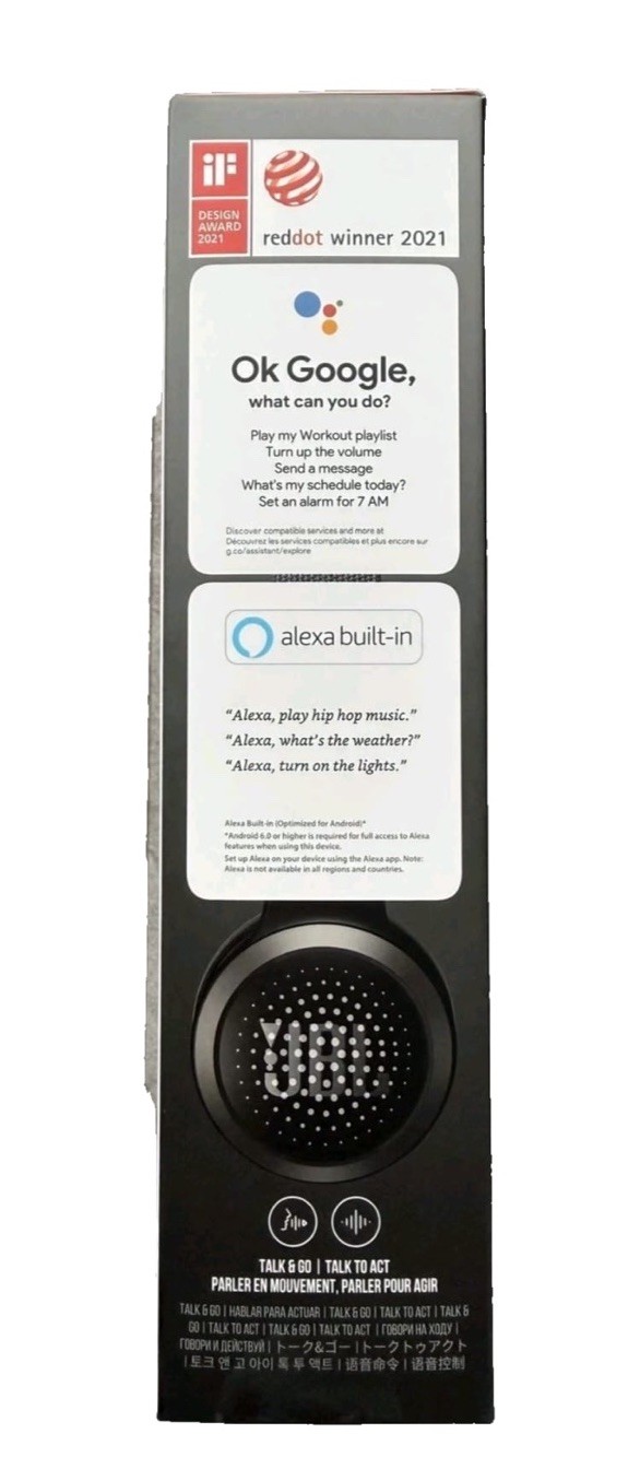 JBL Live 460NC Wireless Bluetooth On-Ear ANC Headphones Black New Sealed