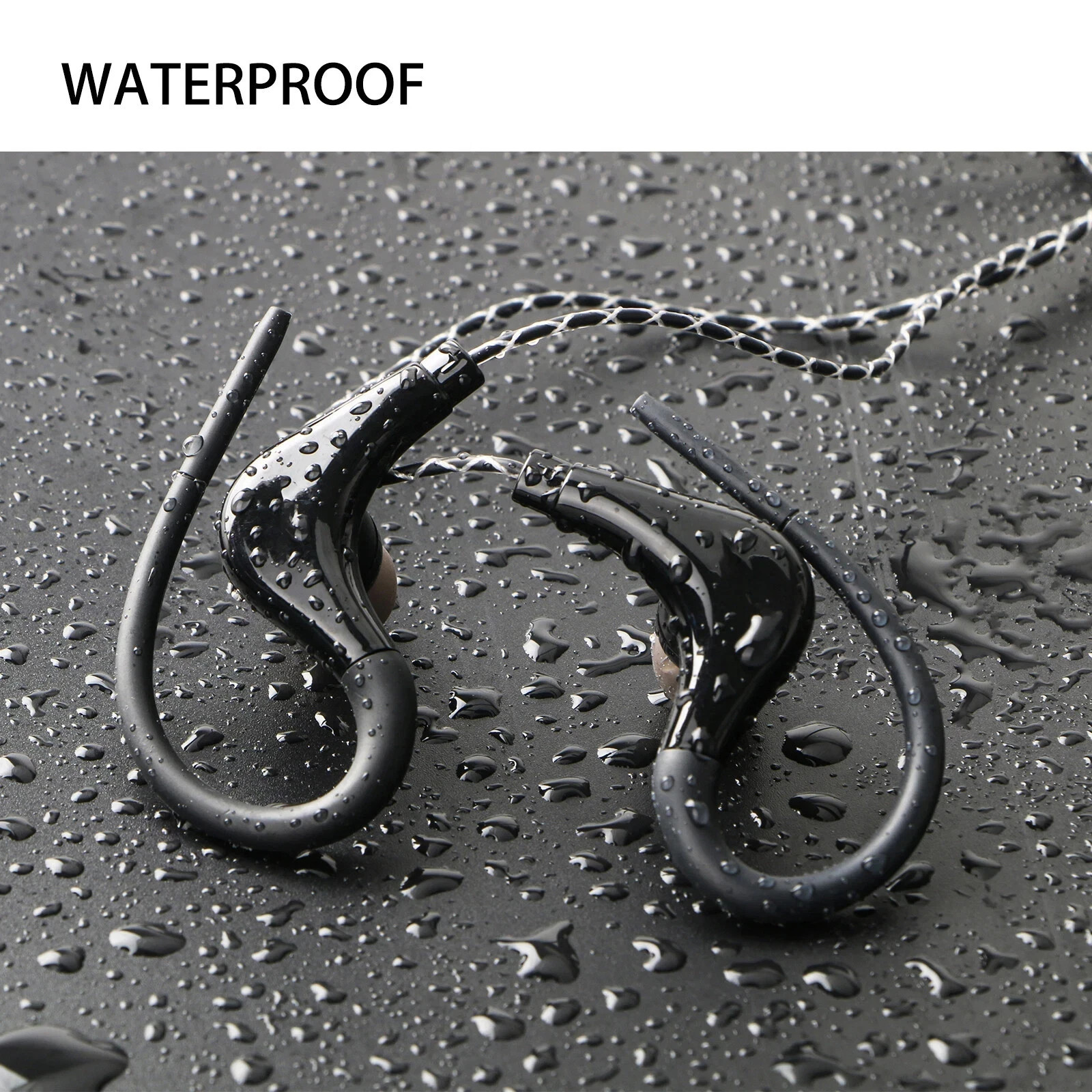 Wired In-Ear Sport Hifi Earphone Earbuds Over Ear Hook Headphone 3.5mm With MIC