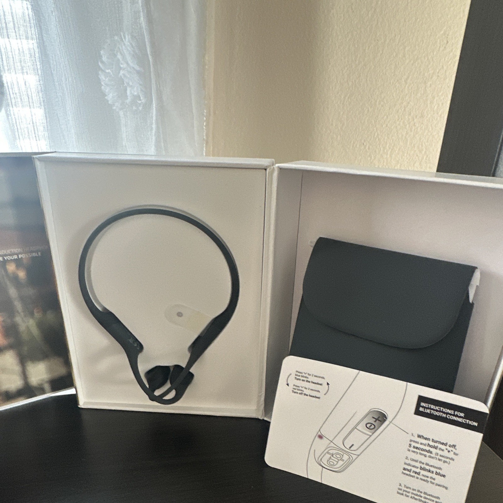 Shokz Bone Conduction Open-Ear Bluetooth Wireless Neckband Headphones, Black