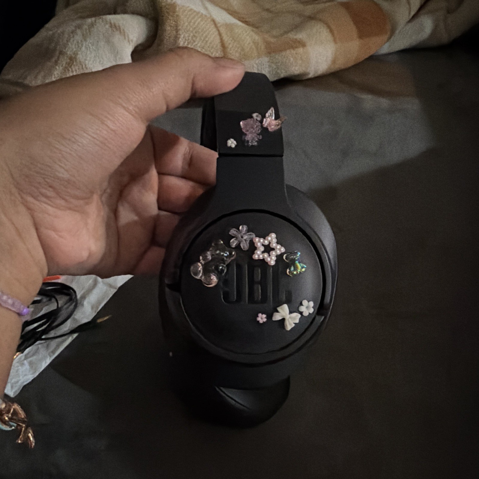 JBL TUNE 750BTNC Bluetooth Wireless Over-Ear Headphones. Decorated.