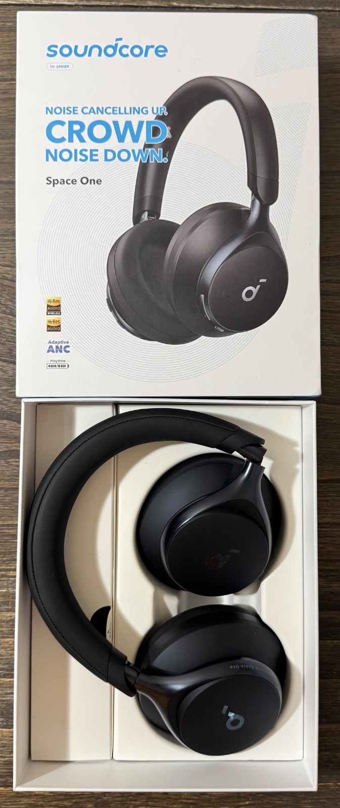 Soundcore Space One Wireless Headphones 2X Stronger Voice Reduction 40H ANC Play