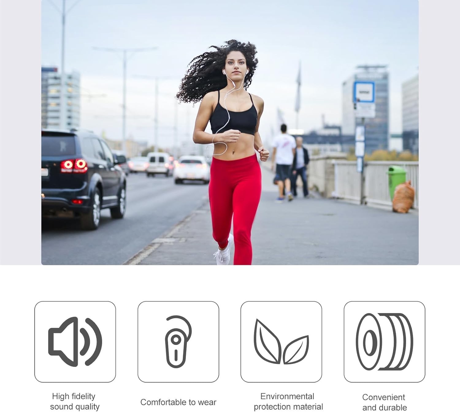 Wired Noise-Cancelling Earphones with Retractable Cable – Perfect for Travel