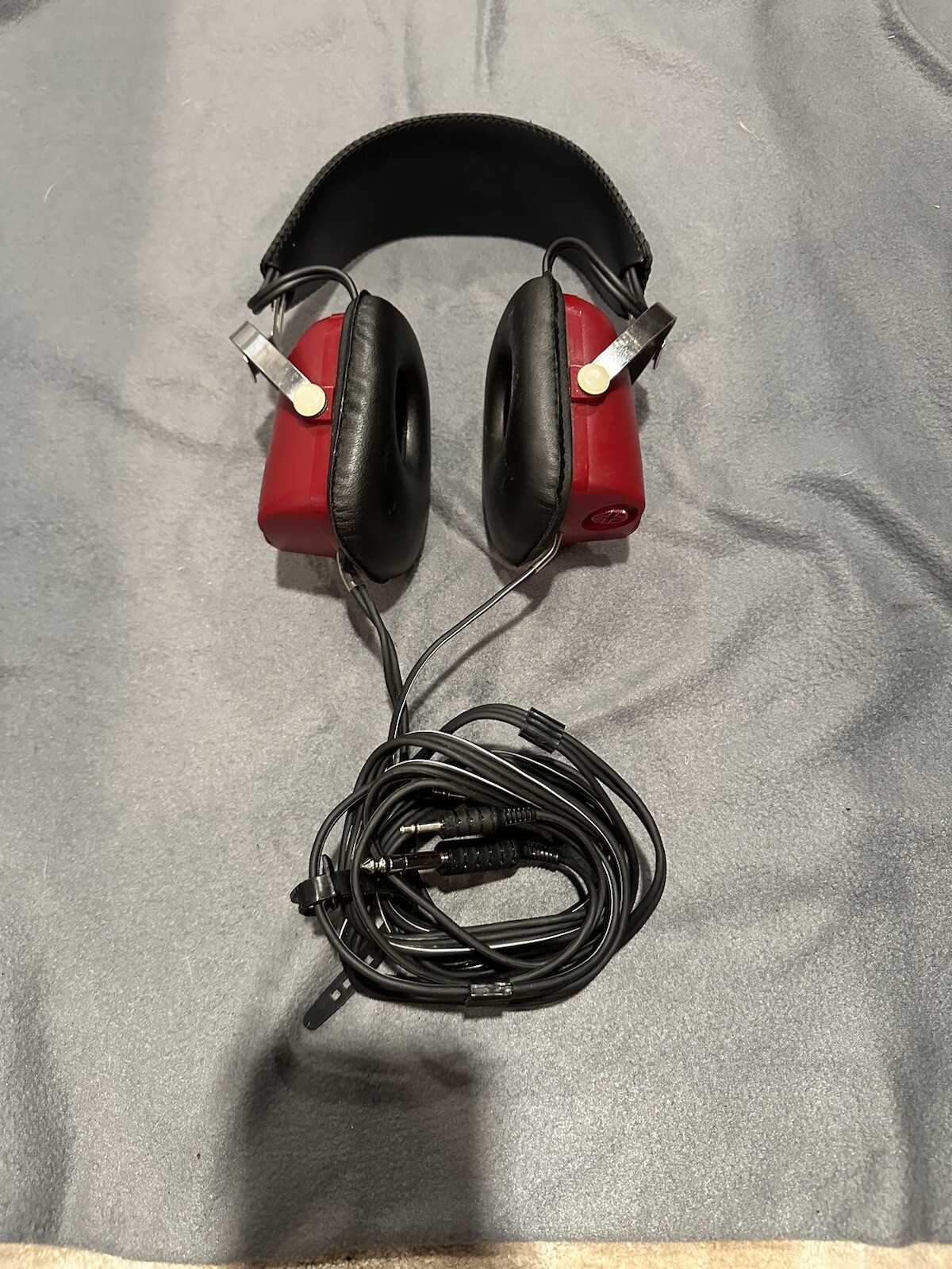 Vintage 70’s JVC HM-100E Binaural Mic Microphone Stereo Boombox Headphones Red