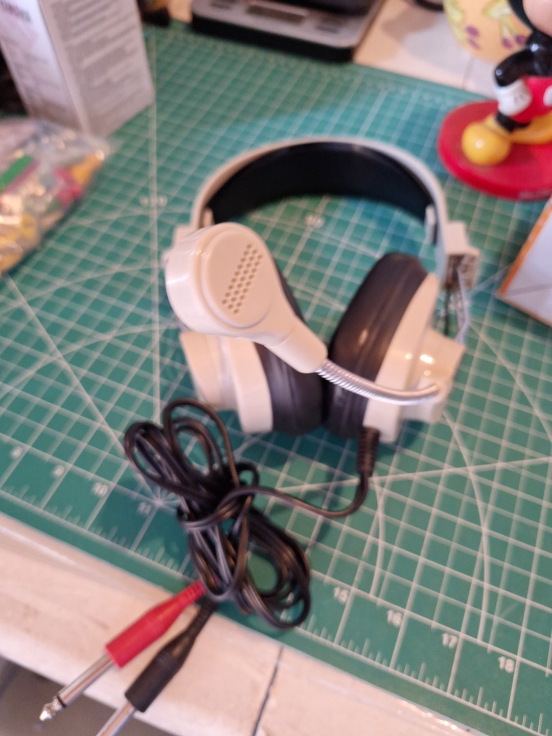 Califone 2964 AV Headphones + Mic 6.35 mm 1/4″ dual plug Mono 2964AV