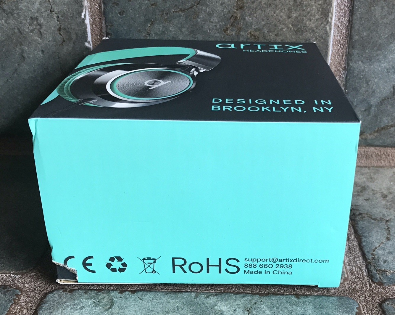 Artix Mint Green Foldable On-Ear Adjustable Wired Headphones Lightly Used