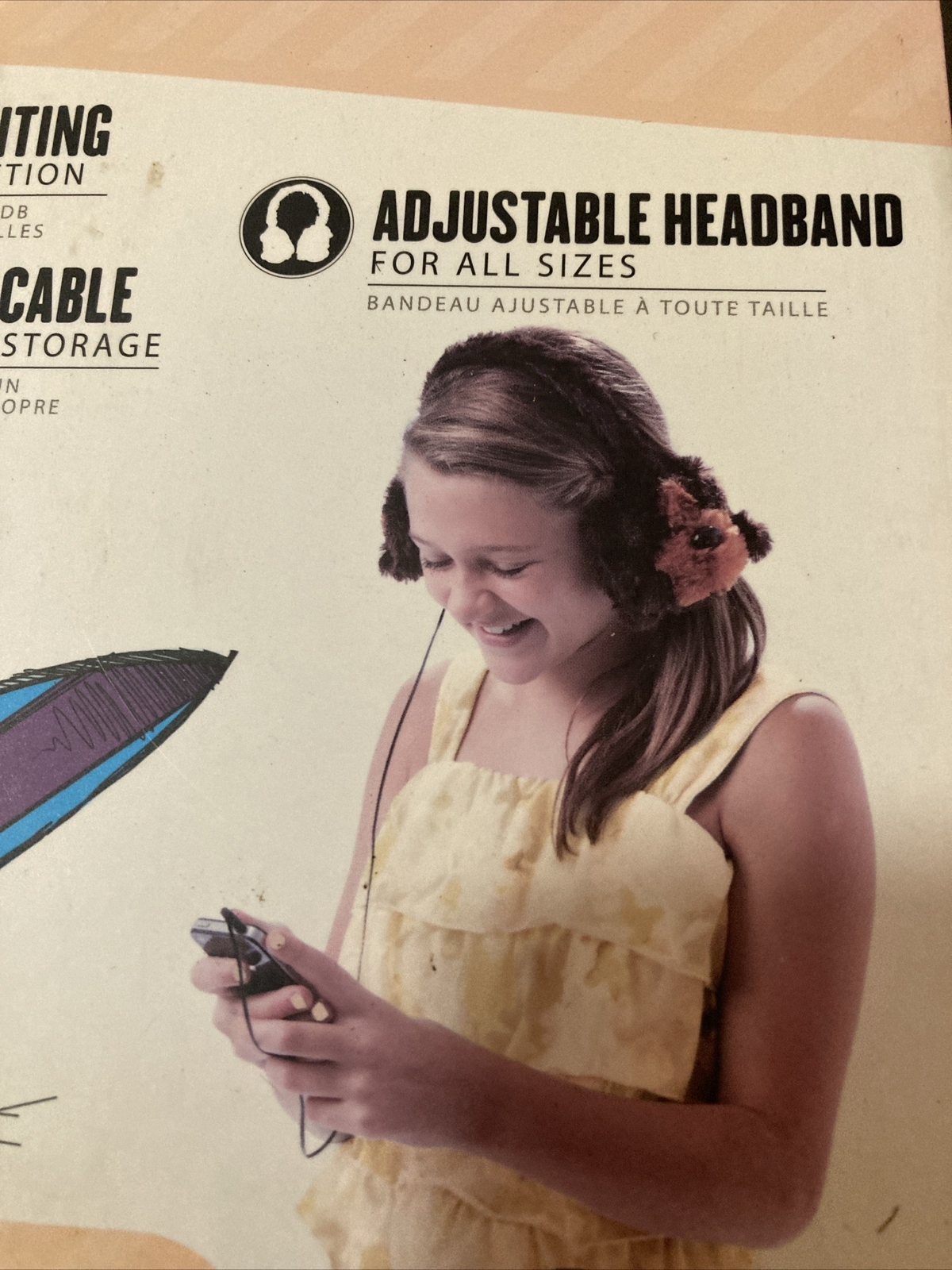 Children’s Headphones Retractable Volume-Limiting ANMALZ * LOT OF 12 BRAND NEW*
