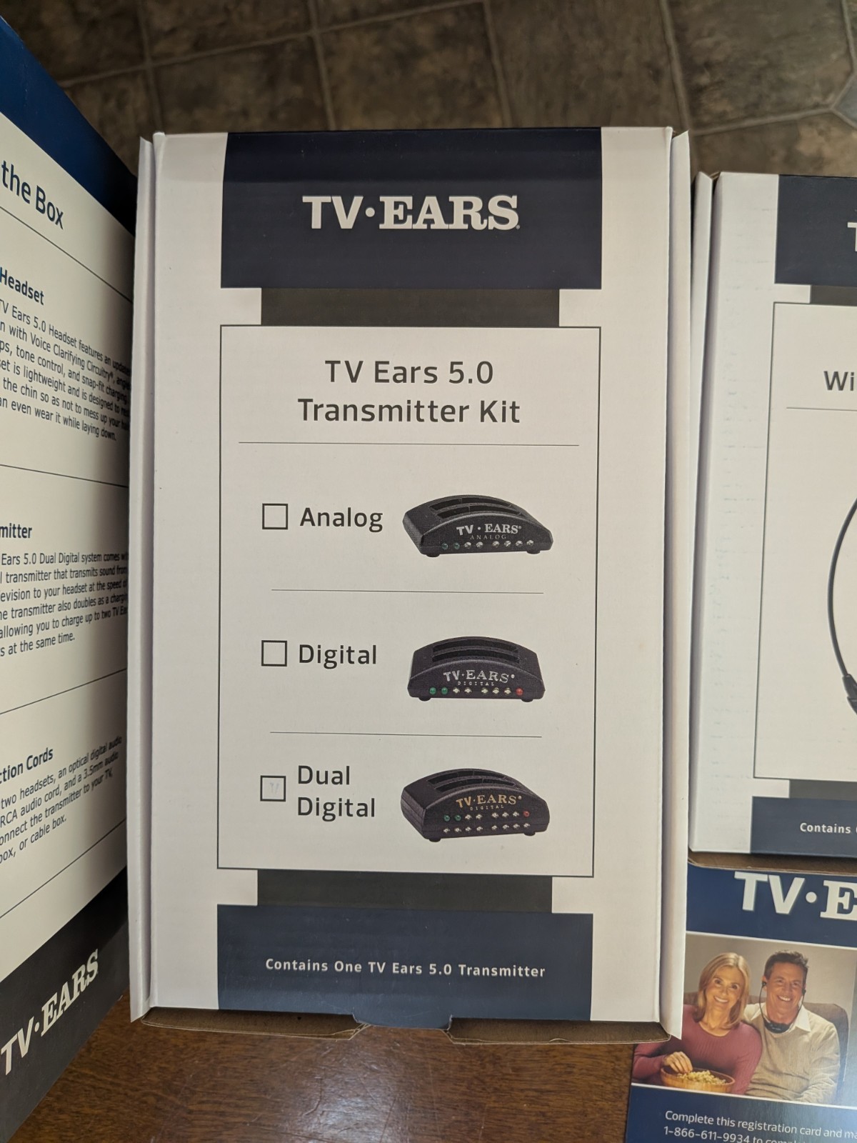 TV Ears 11841 Wireless Dual Digital Voice Clarifying Headphones Listening System