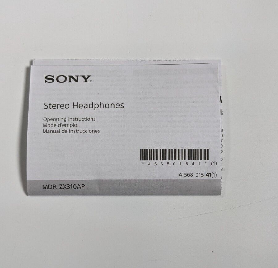 Sony MDR-ZX310AP On-Ear Headphones with Microphone- White
