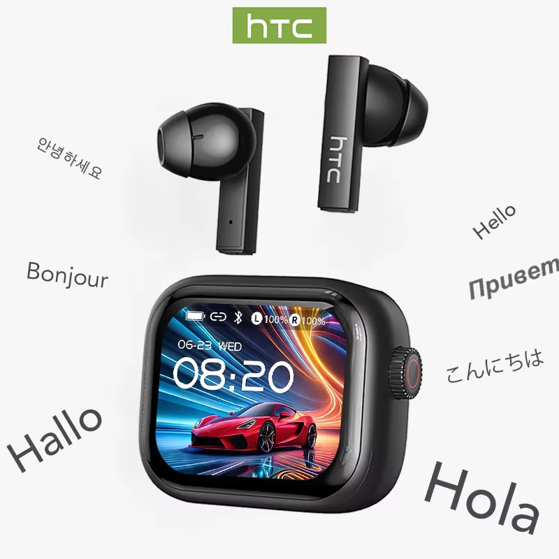 [Ultra HD Screen] NE40 Earphones Bluetooth V6 TWS Sports Wireless Headphones AI
