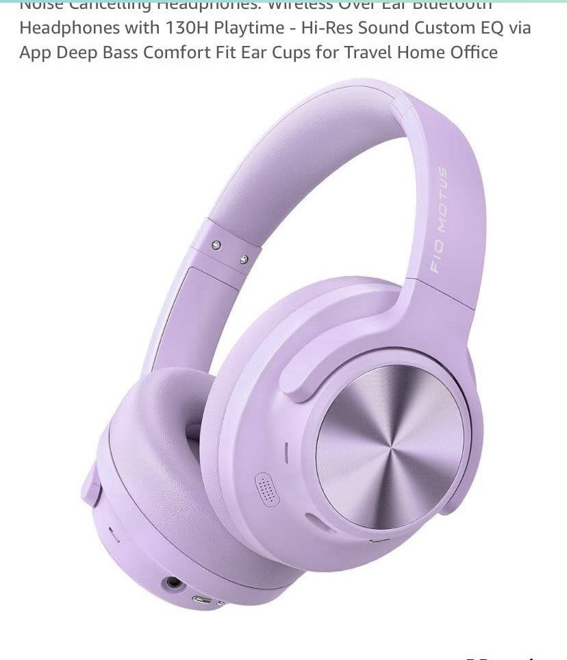 FIO MOTUS Noise Cancelling Headphones Wireless Over Ear Bluetooth Headphones …