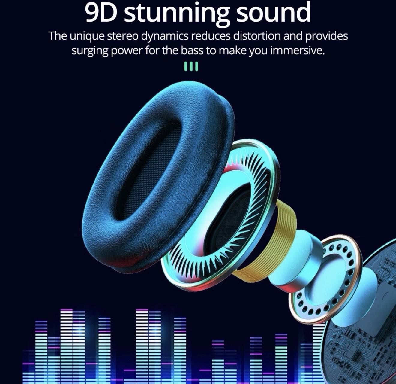 Wireless Headphones Super Bass Bluetooth Headsets Foldable Stereo Earphones Mic