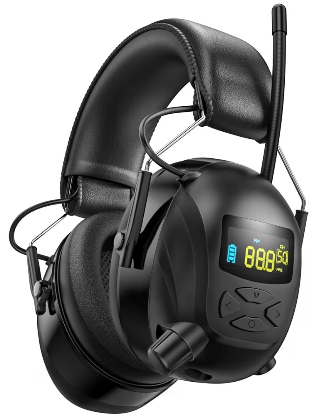 2025 Bluetooth 5.4 AM/FM Radio Ear Protection Headphones W/Backlit Display/Mic
