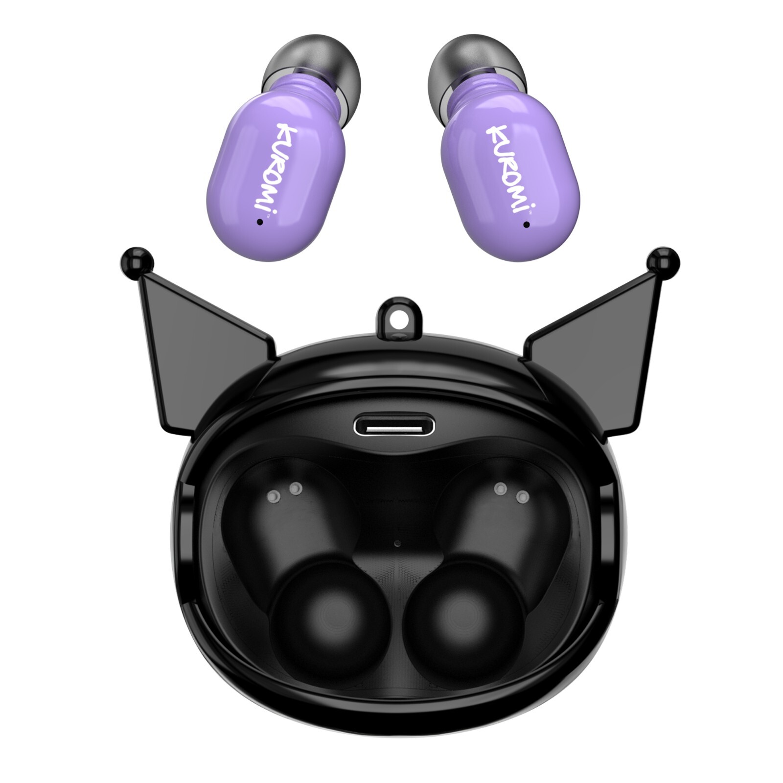 Hello Kitty Kuromi Wireless Bluetooth Earbuds with Rotating Charging Case