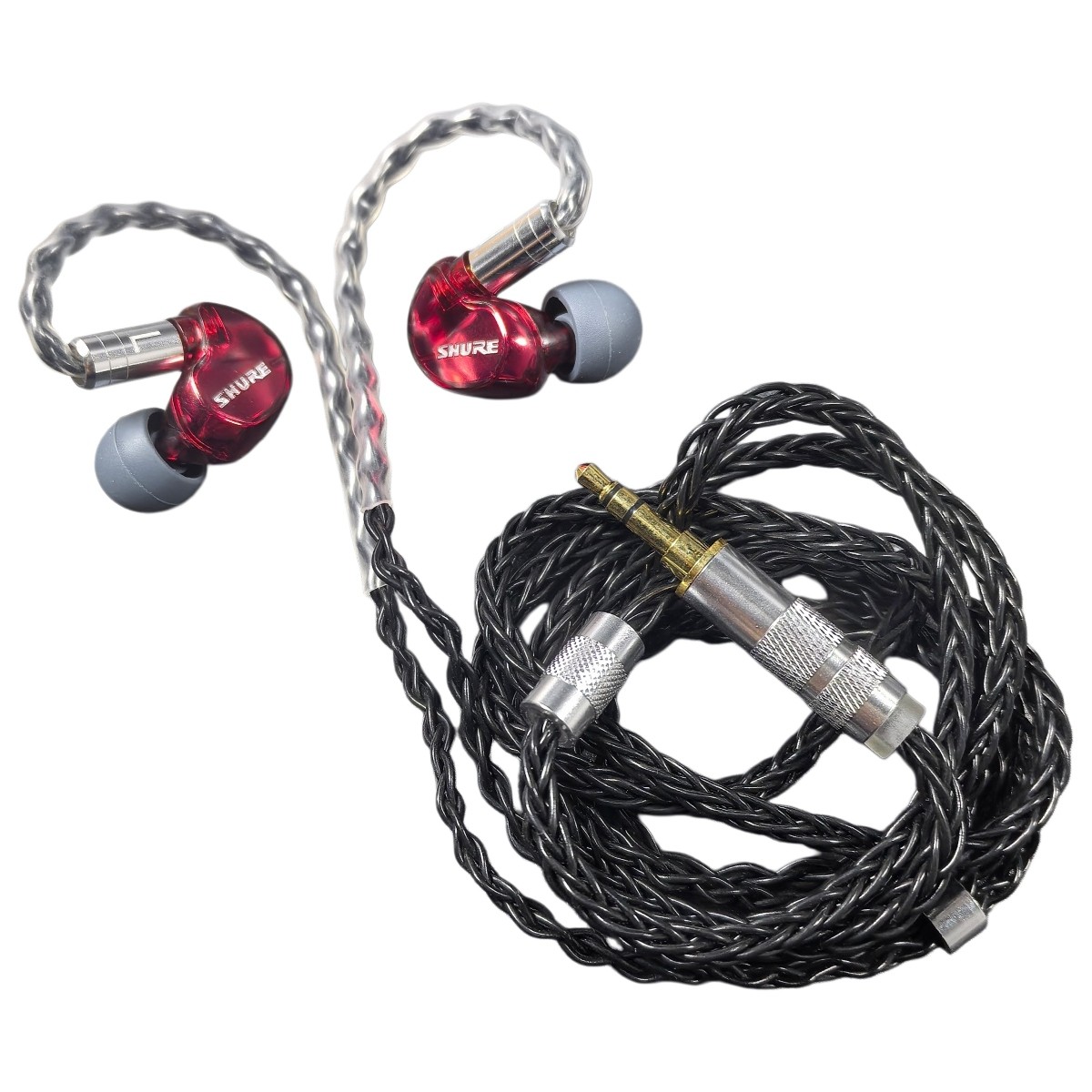 Shure SE535 Earphones Sound Isolating 3.5mm Pro Cable Headphones – Black Red