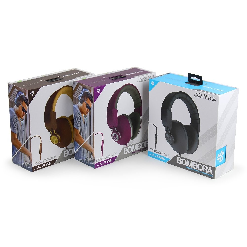 JLAB Audio Bombora Over-Ear Headphones with Universal Mic, Electronics